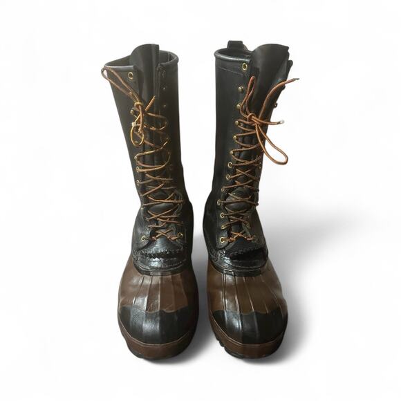 Hoffman Men's EH Rated Lineman Pac Steel Toe Boots Black Leather Sz 10 No Liners - Picture 5 of 8